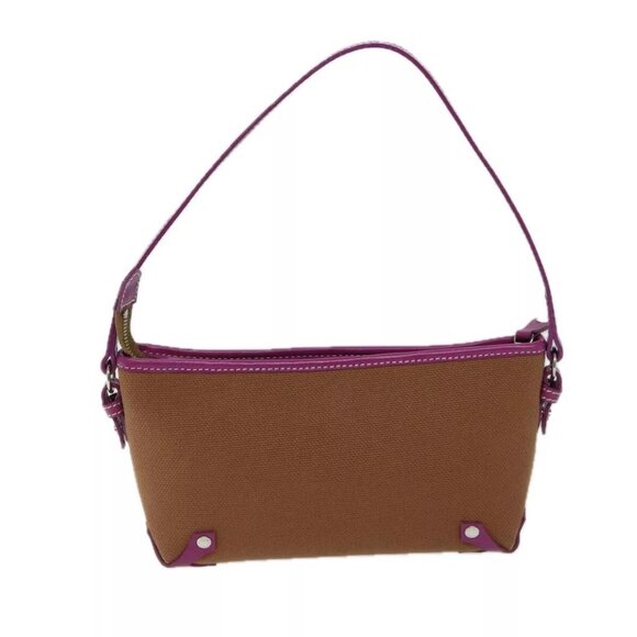 BURBERRY Blue Label Shoulder Bag Canvas 2way Brown Auth - Picture 3 of 16